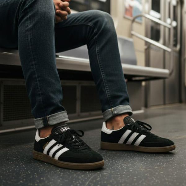 Adidas Samba Deri Tozu Siyah Nubuk Siyaha Beyaz Eva Taban