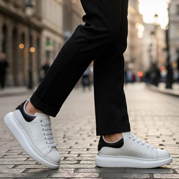 Alexander McQuuen Beyaz Siyah Taban Beyaz