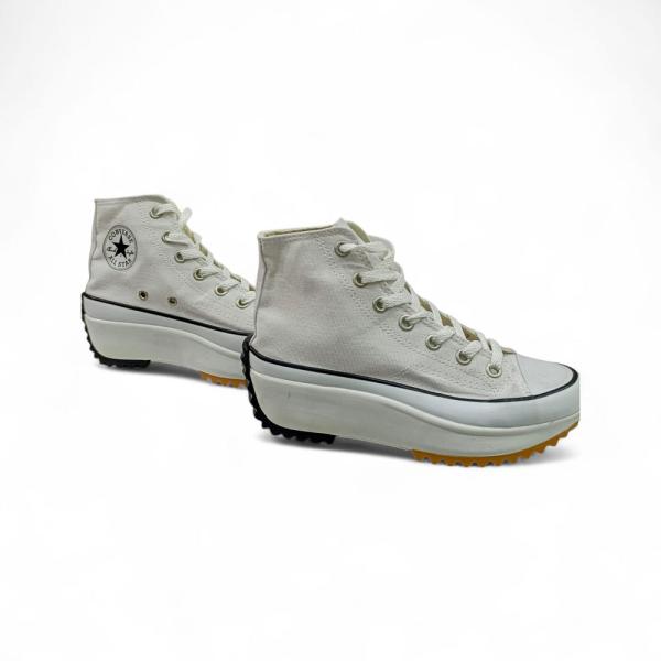 Converse Beyaz Beyaz Uzun Kalın Kauçuk Taban