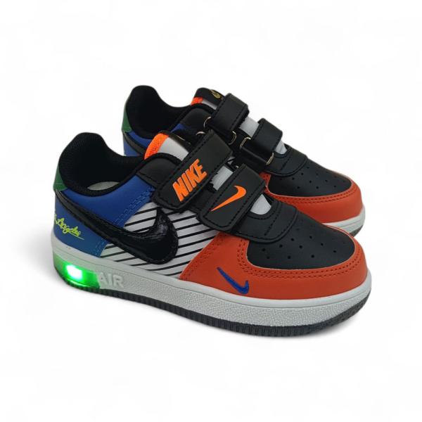 Nike Los Angeles Oranj Siyah Işıklı Cırtlı Çocuk Spor