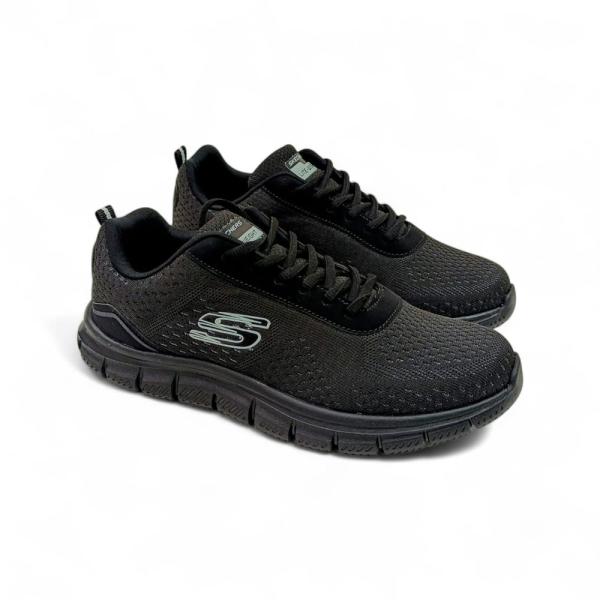 Skechers Air File Siyah Taban Siyah Siyah