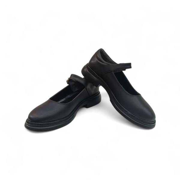 Siyah Cilt Toka Detaylı Kadın Loafer