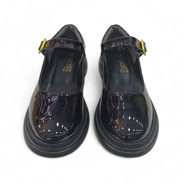 Siyah Rugan Toka Detaylı Kadın Loafer