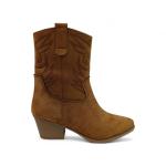 Taba Süet Yandan Fermuarlı  Kadın Kovboy bot