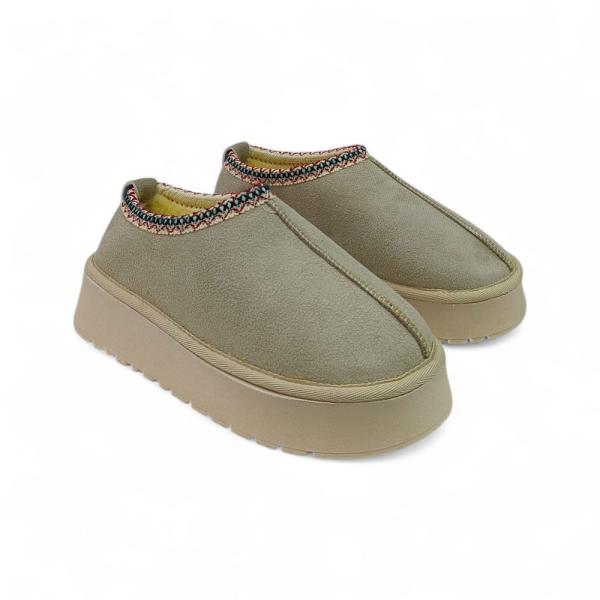 UGG Bej Kalın Taban Kadın Terlik