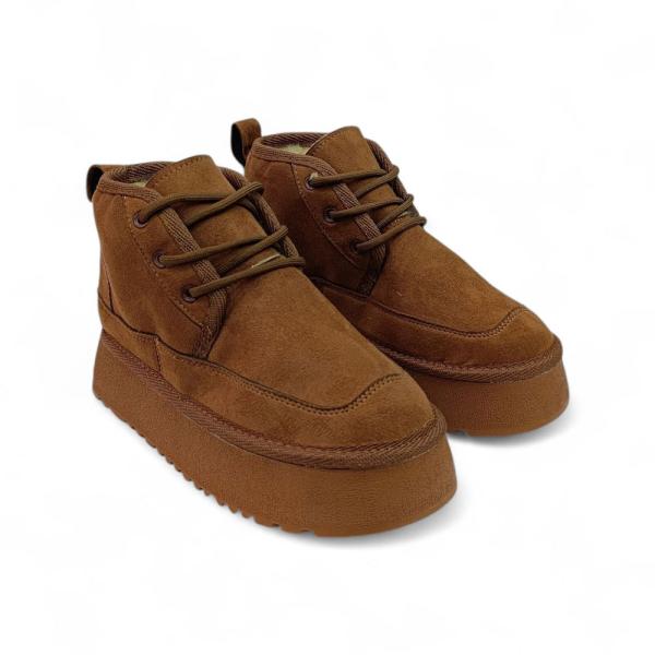 UGG Taba Yüksek Taban Bağcıklı Kadın Bot