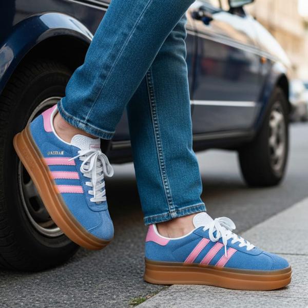 Adidas Gazelle Kot Mavisi Kalın Taban