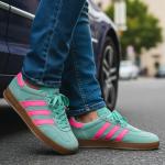 Adidas Gazelle Su Yeşili Fuşya Kauçuk Taban