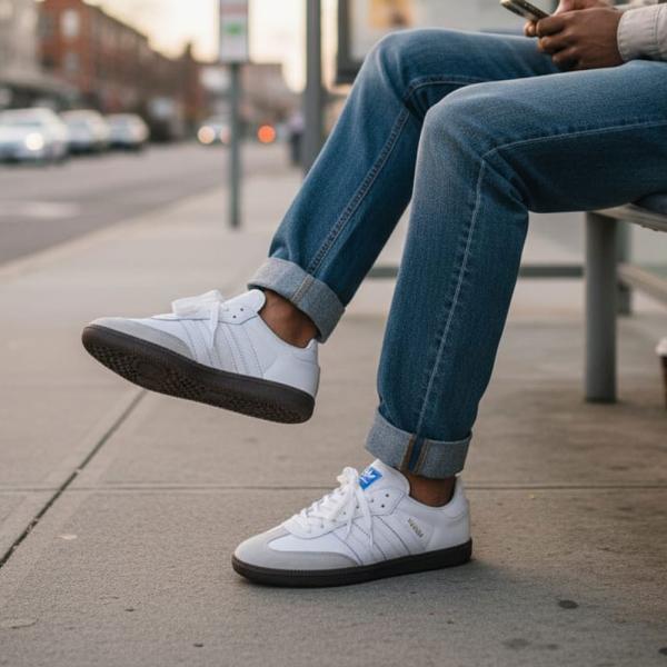 Adidas Samba Beyaz Cilt Beyaz Eva Taban