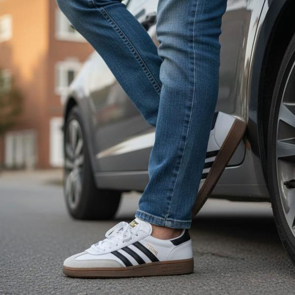 Adidas Spezial Beyaz Siyah Kauçuk Taban