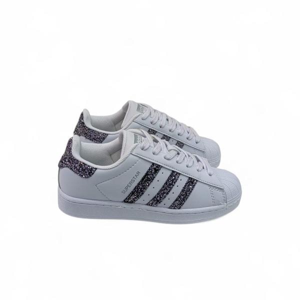 Adidas Super Star Beyaz Gümüş Cam Kırığı