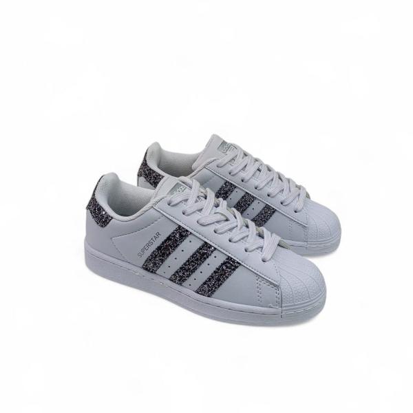 Adidas Super Star Beyaz Gümüş Cam Kırığı