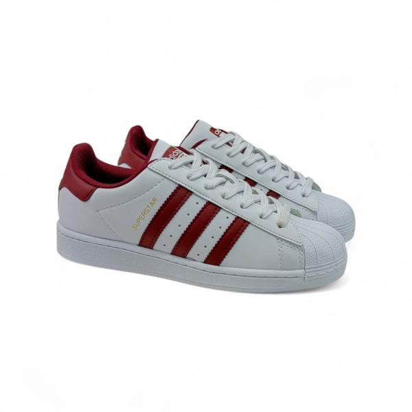 Adidas Super Star Beyaz Bordo