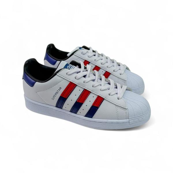 Adidas Super Star Bordo Mavi Beyaz