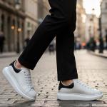 Alexander McQuuen Beyaz Siyah Taban Beyaz