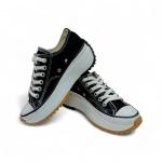 Converse Siyah Beyaz Kısa Kalın Kauçuk Taban