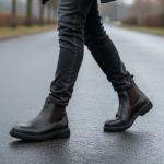 Kahve Hakiki Deri Erkek Chelsea Bot