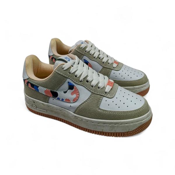 Nike Air Force Beyaz Gri Beyaz Taban