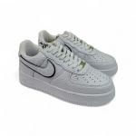 Nike Air Force Beyaz Siyah Kırışık Deri