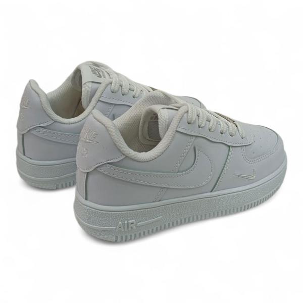 Nike Air Force Beyaz Beyaz Bağcıklı Çocuk Spor