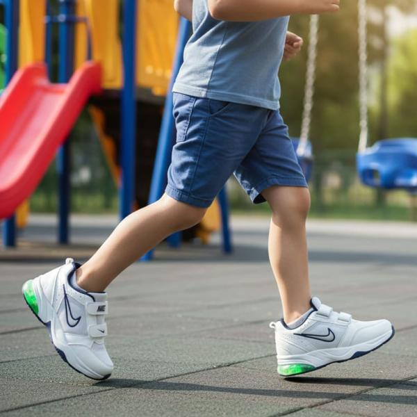 Nike Beyaz Işıklı Cırtlı Çocuk Spor