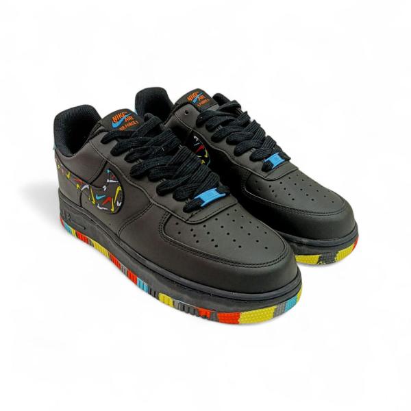 Air Force Renkli Taban Cilt Siyah