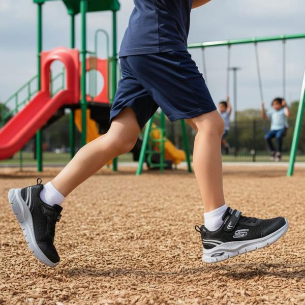 Skechers Siyah Cırtlı Çocuk Spor