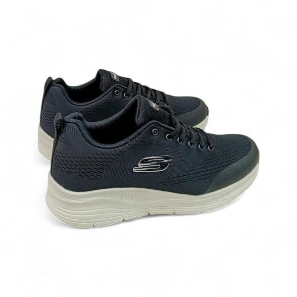 Skechers Air File Beyaz Taban Siyah Beyaz