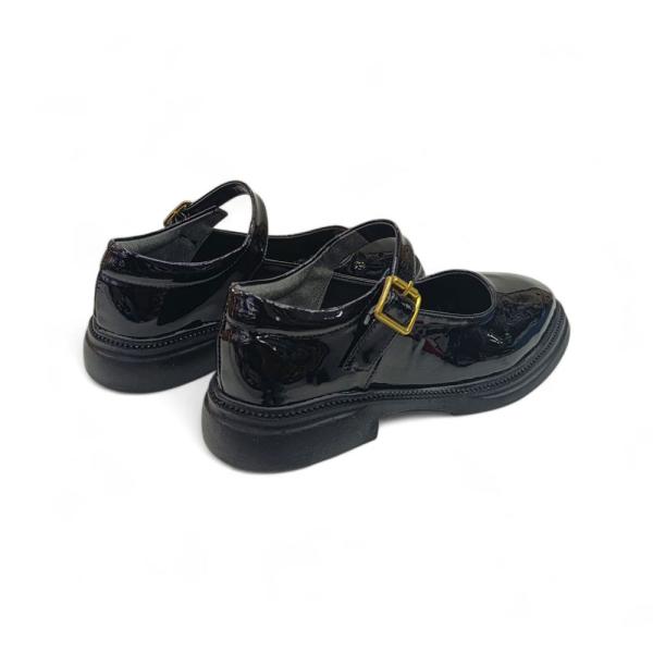 Siyah Rugan Toka Detaylı Kadın Loafer