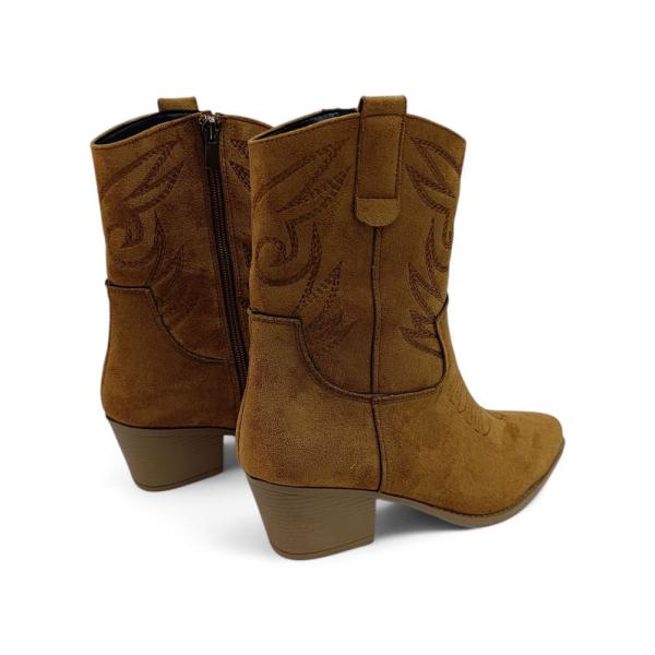Taba Süet Yandan Fermuarlı  Kadın Kovboy bot